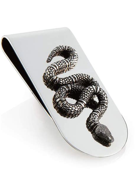 gold money clip gucci|Gucci money clip snake.